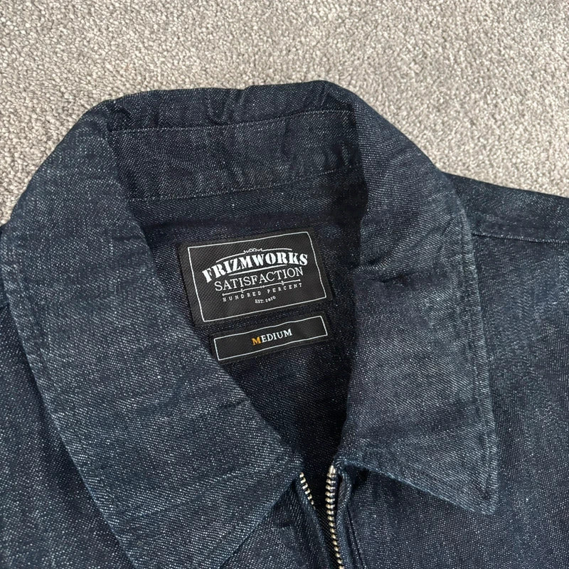 Frizmworks Linen Boxy Overshirt Indigo M
