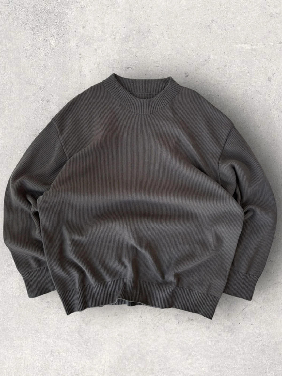 Snow Peak Knit Crew Sweater Stone Size XL