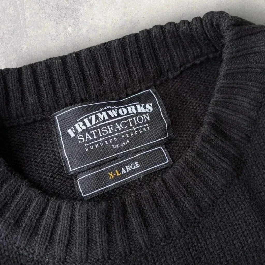 Frizmworks Pup Sketch Knit Black XL