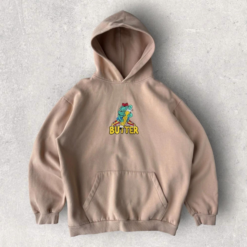 Butter Goods Graphic Pullover Hoodie Beige L