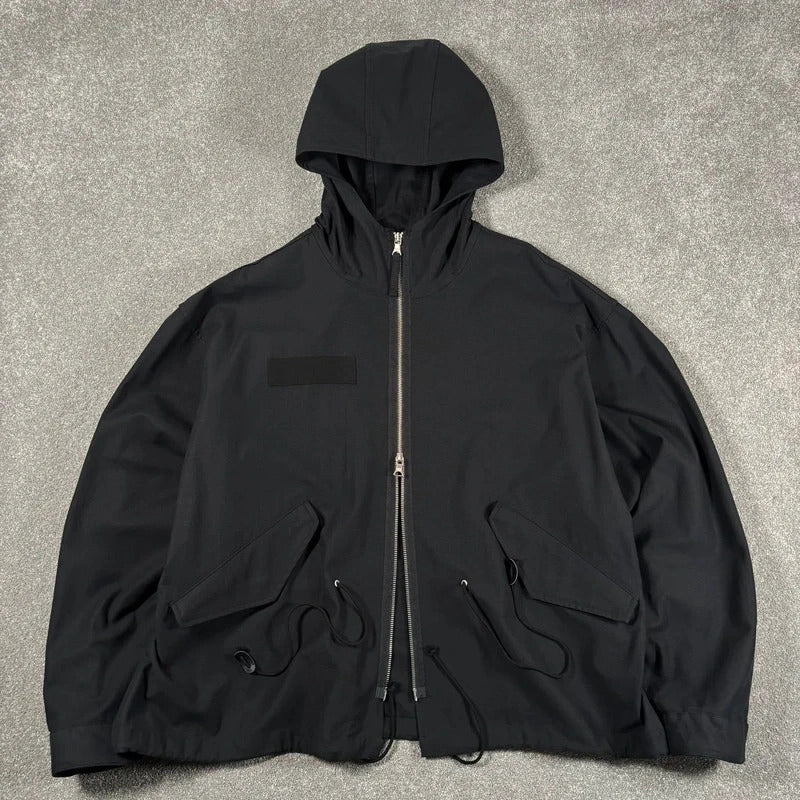 Uniform Bridge Hooded Wide Field Jacket Black L
