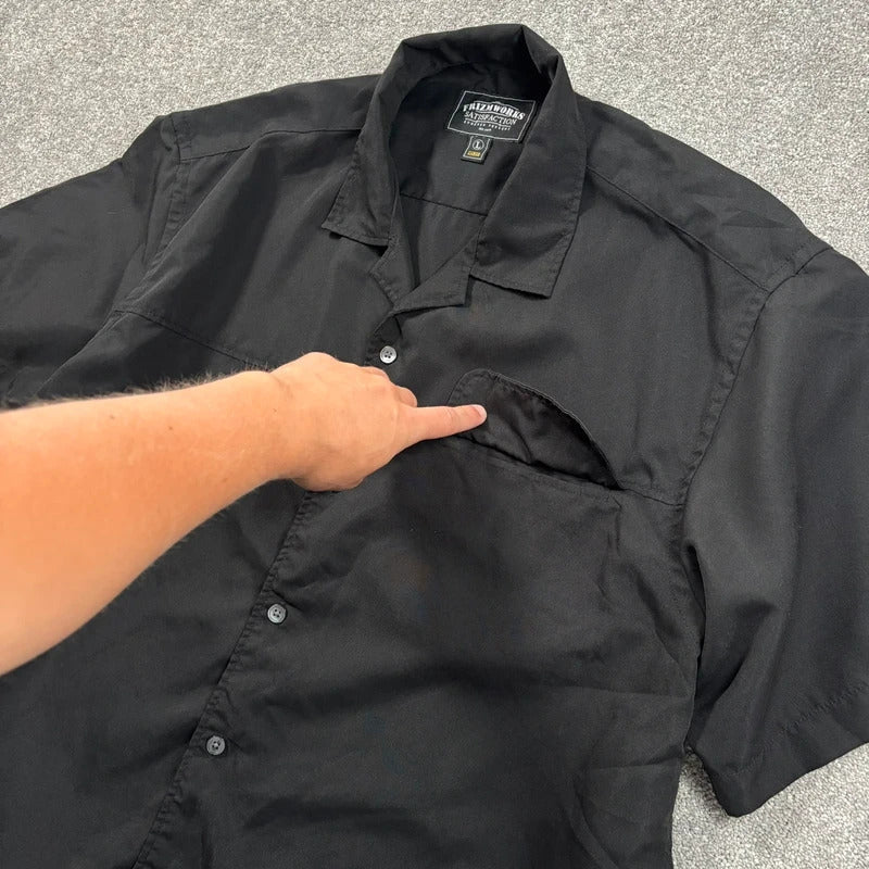 Frizmworks Open Collar Pocket Shirt Black L