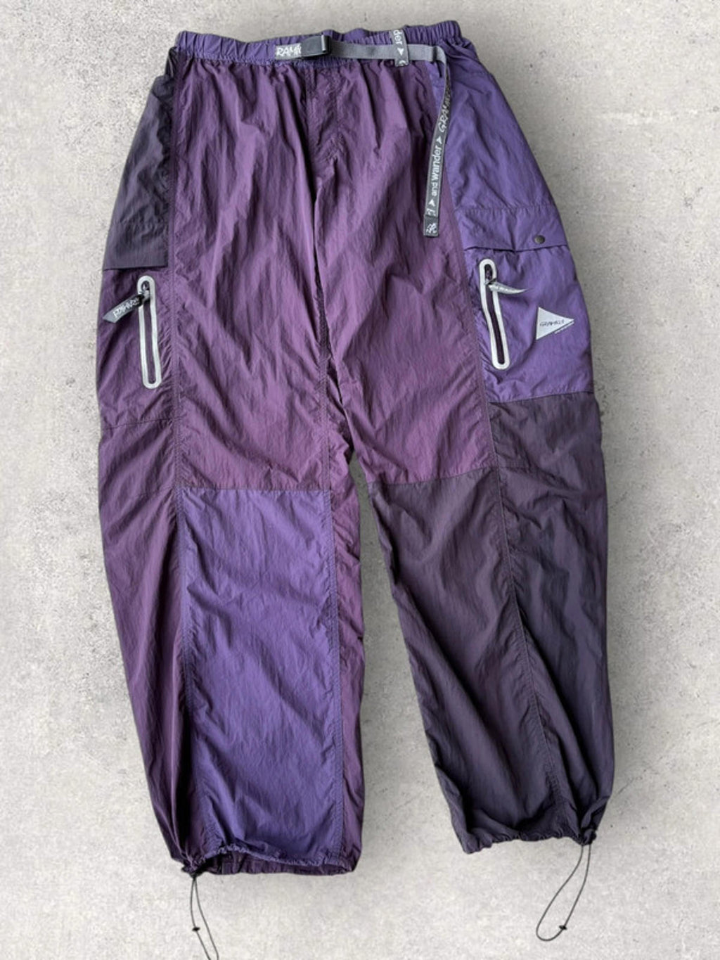 Gramicci x And Wander Patchwork Wind Pant Purple XL