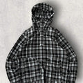 CAYL Light Cotton Plaid Pullover Hoodie Black M ·