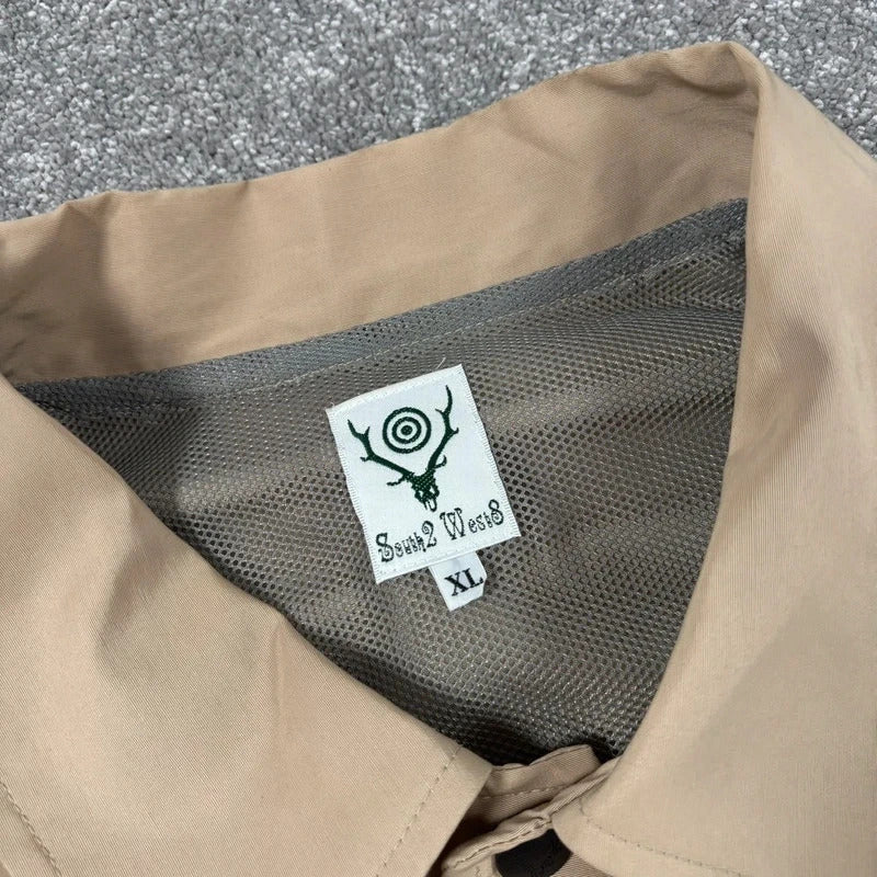 South2 West8 Logo Coach Jacket Beige XL