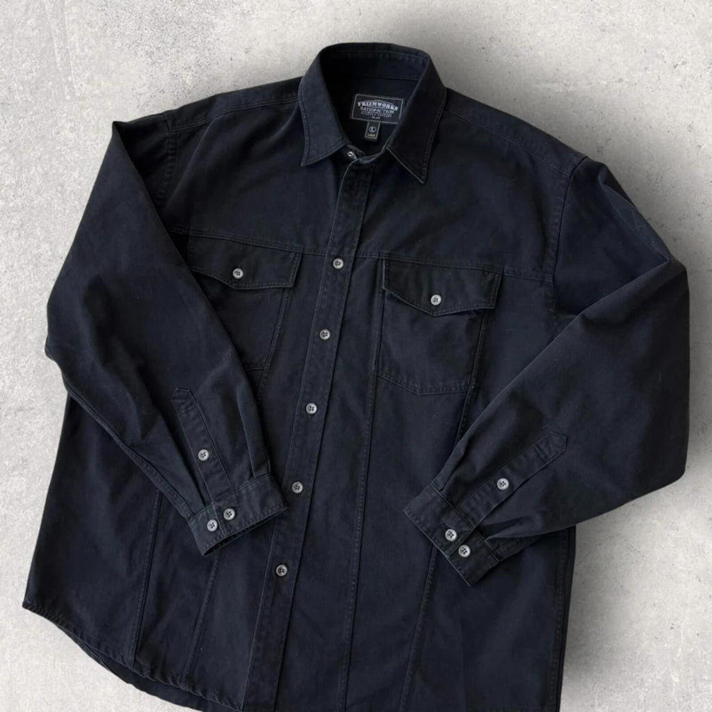 Frizmworks Faded Cotton Trucker Shirt Black L