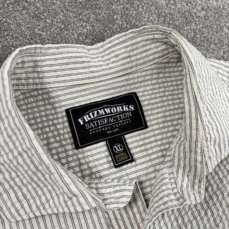 Frizmworks Seersucker Napoli Shirt White XL