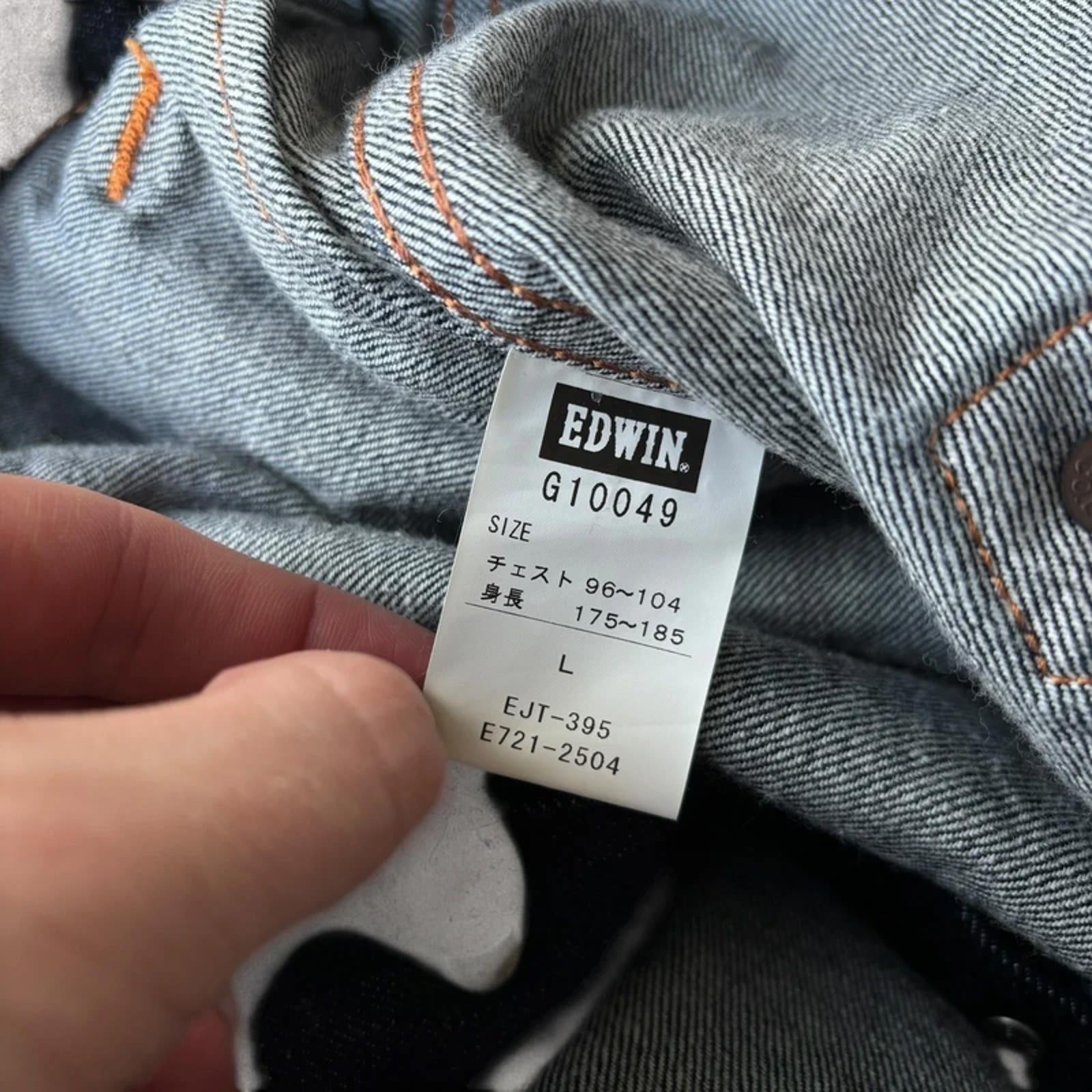 Edwin Japan XU Cropped Denim Jacket Indigo Womens L Japan Import