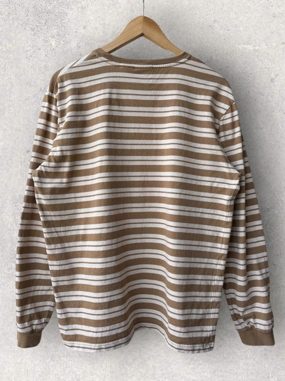 Gramicci One Point Striped Long Sleeve Tee Brown S
