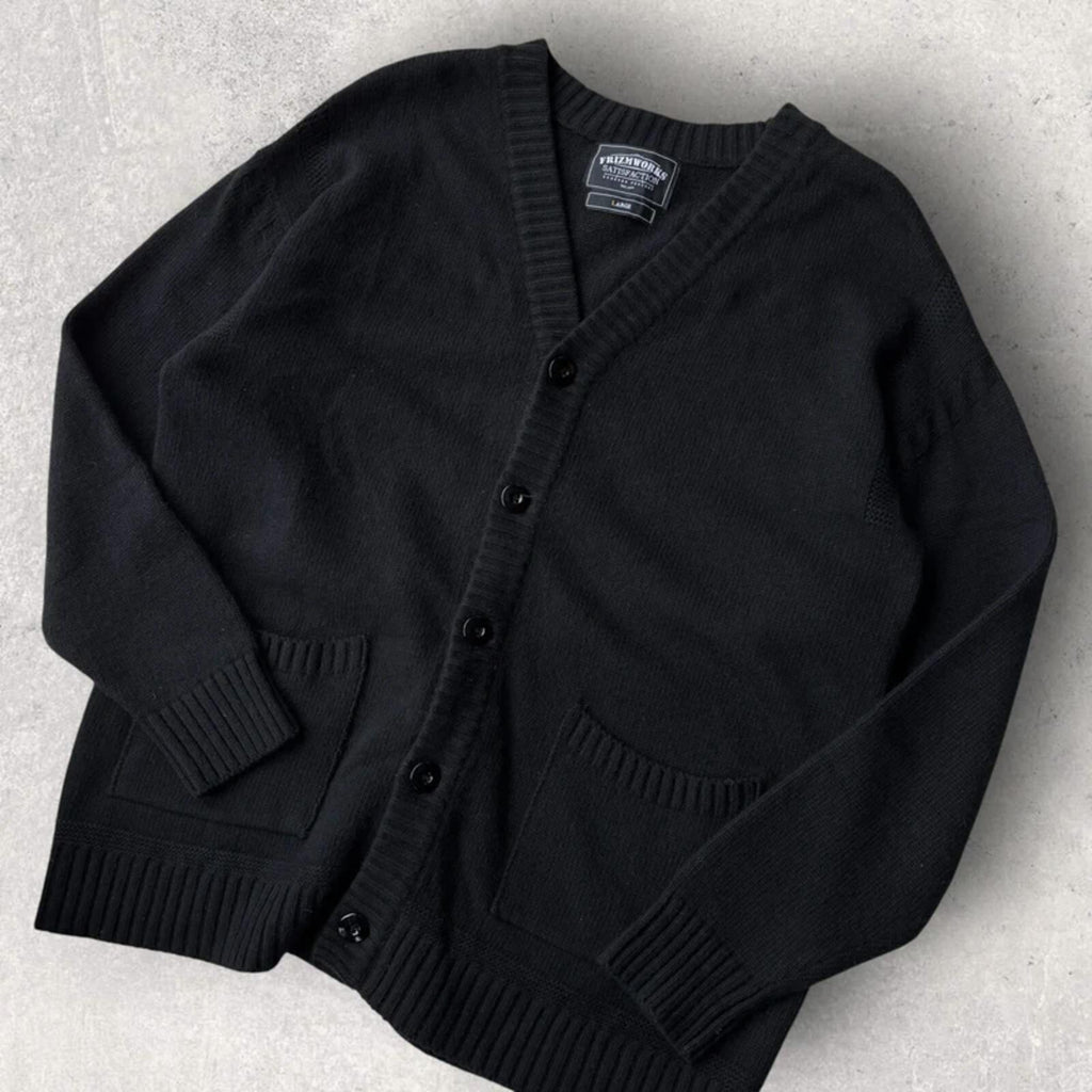 Frizmworks Guernsey Wool Cardigan Black L