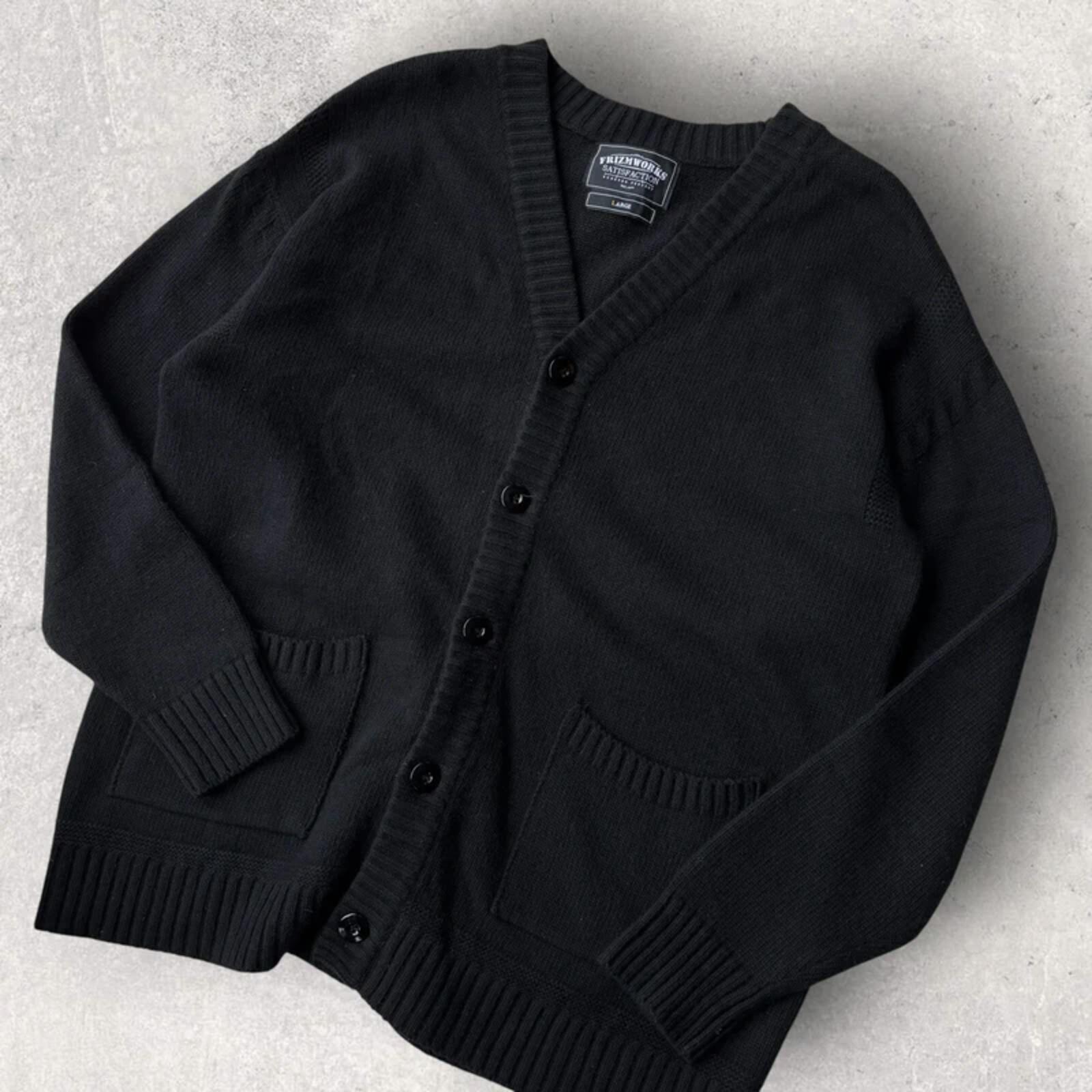Frizmworks Guernsey Wool Cardigan Black L