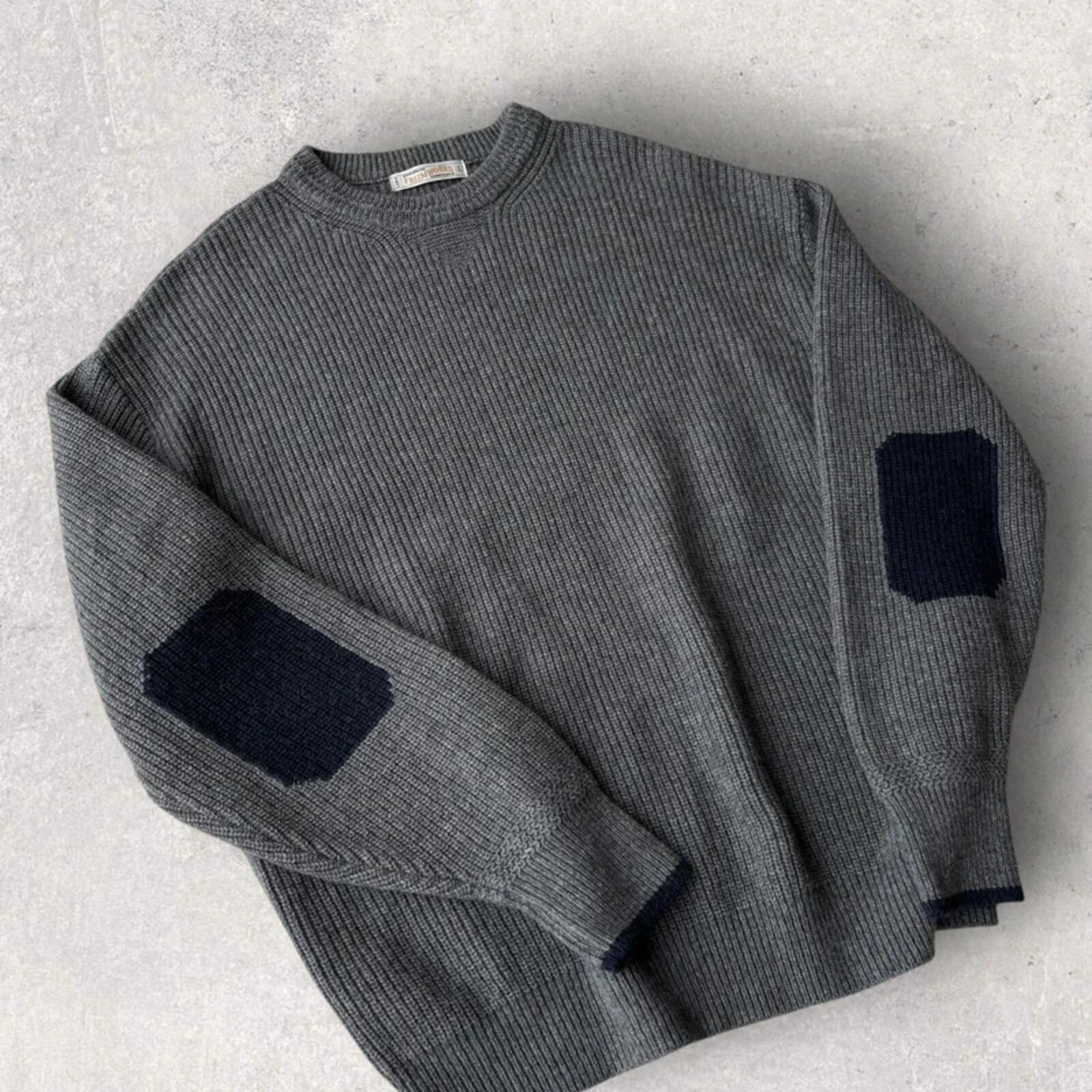 Frizmworks Patch Round Pullover Knit Grey L