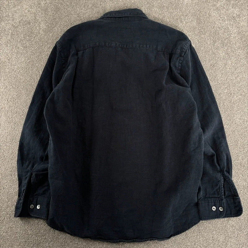 Frizmworks Linen Pullover Shirt Navy M