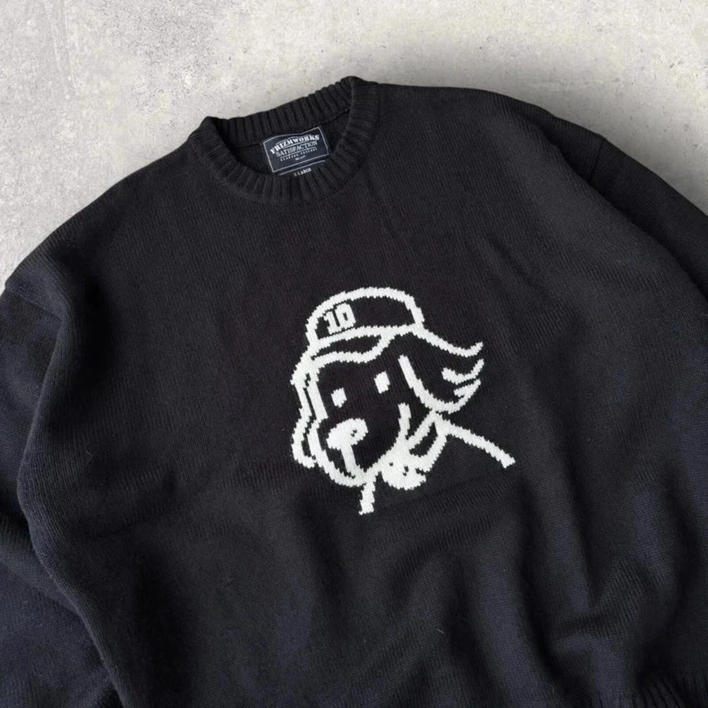 Frizmworks Pup Sketch Knit Black XL