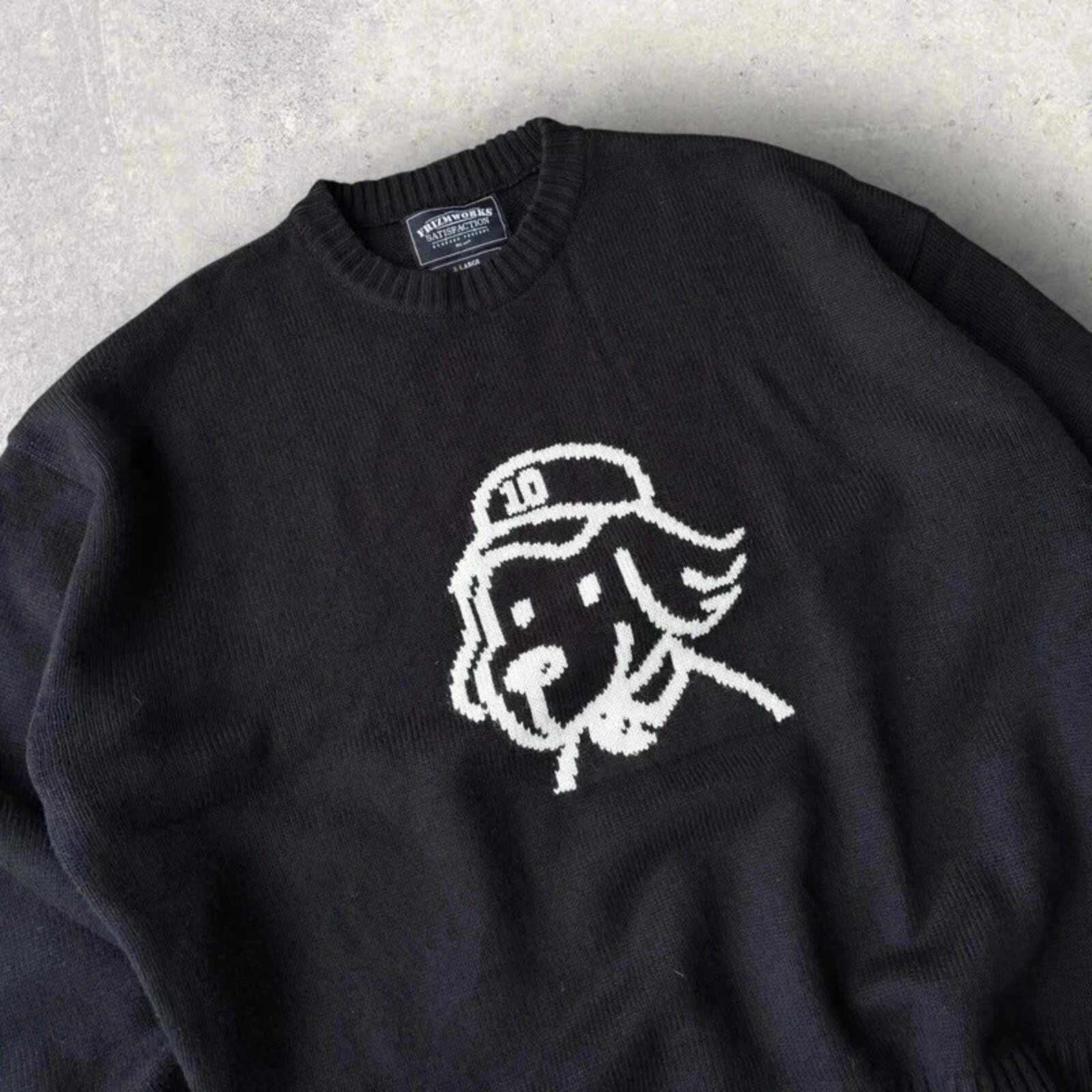 Frizmworks Pup Sketch Knit Black XL