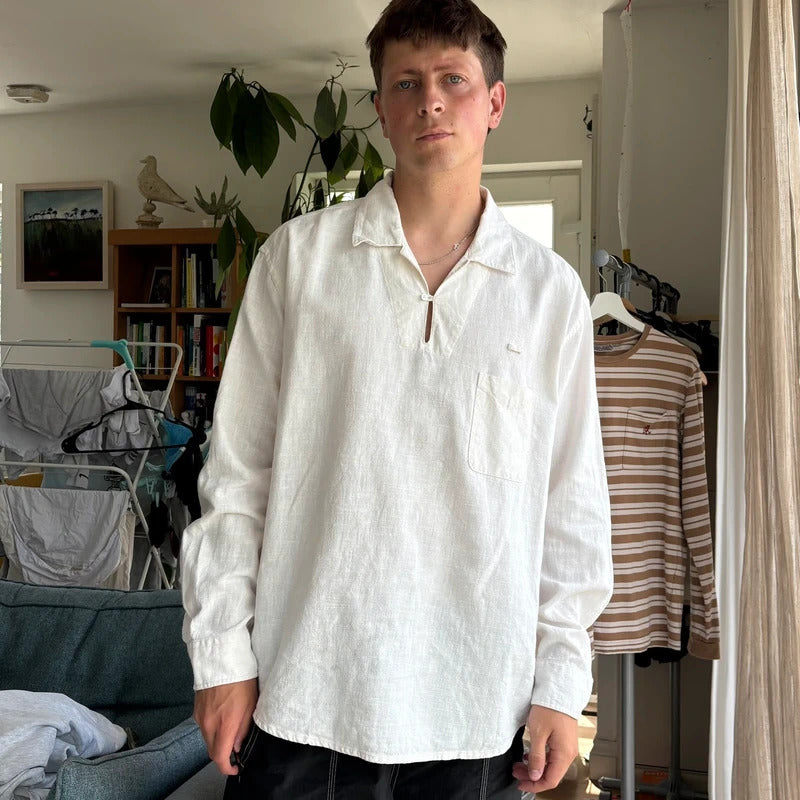 Frizmworks Linen Pullover Shirt Oatmeal XL