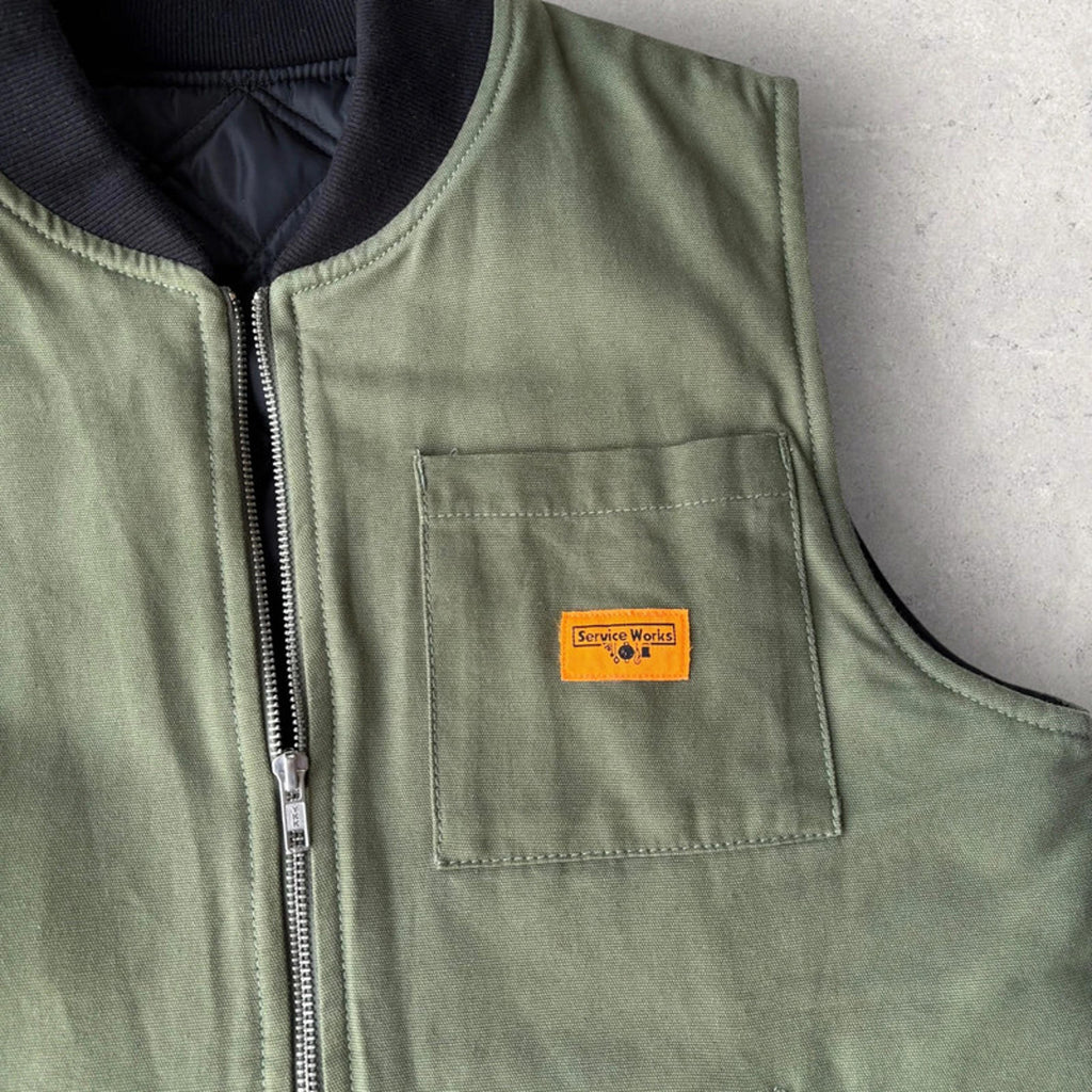 Service Works Padded Work Vest Olive Size S