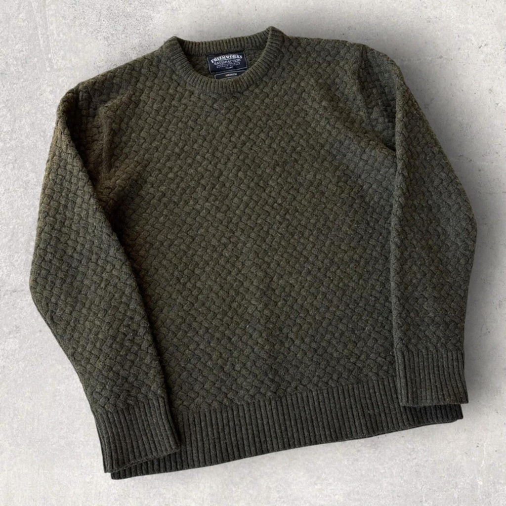Frizmworks Lambswool Fisherman Knit Green S