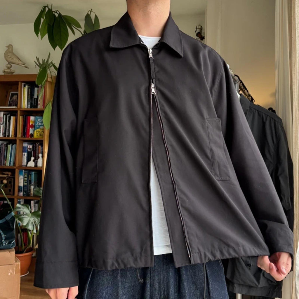 Uniform Bridge Cropped Boxy Harrington Black XL