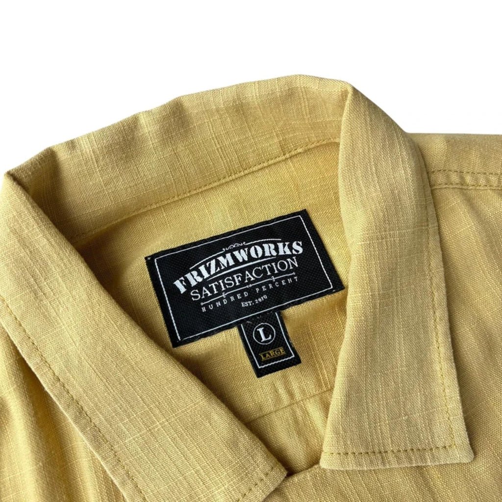 Frizmworks Linen Blend Pocket Shirt Yellow L