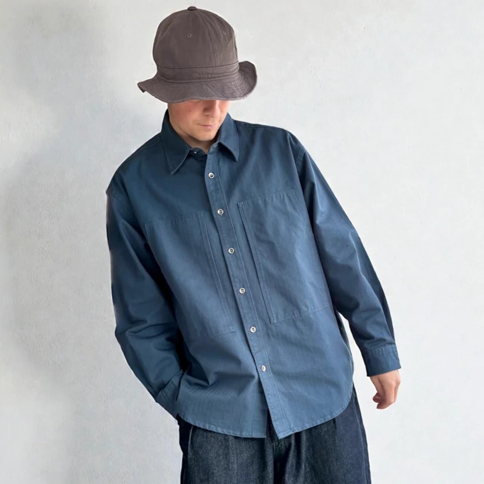 Frizmworks HBT Carpenter Shirt Vintage Blue XL