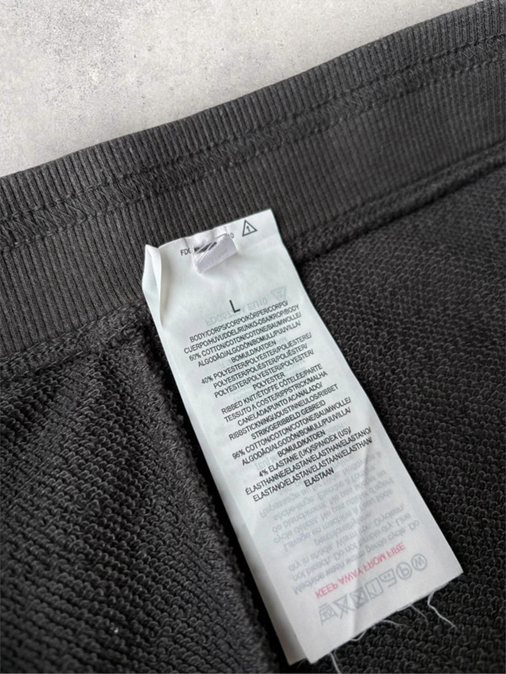 Japanese Cotton Blend Relaxed Fit Joggers Grey Size L