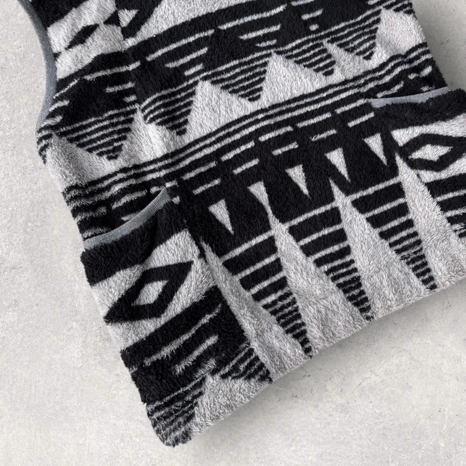 Snow Peak Geometric Fleece Vest White/Black Size M – Japan import