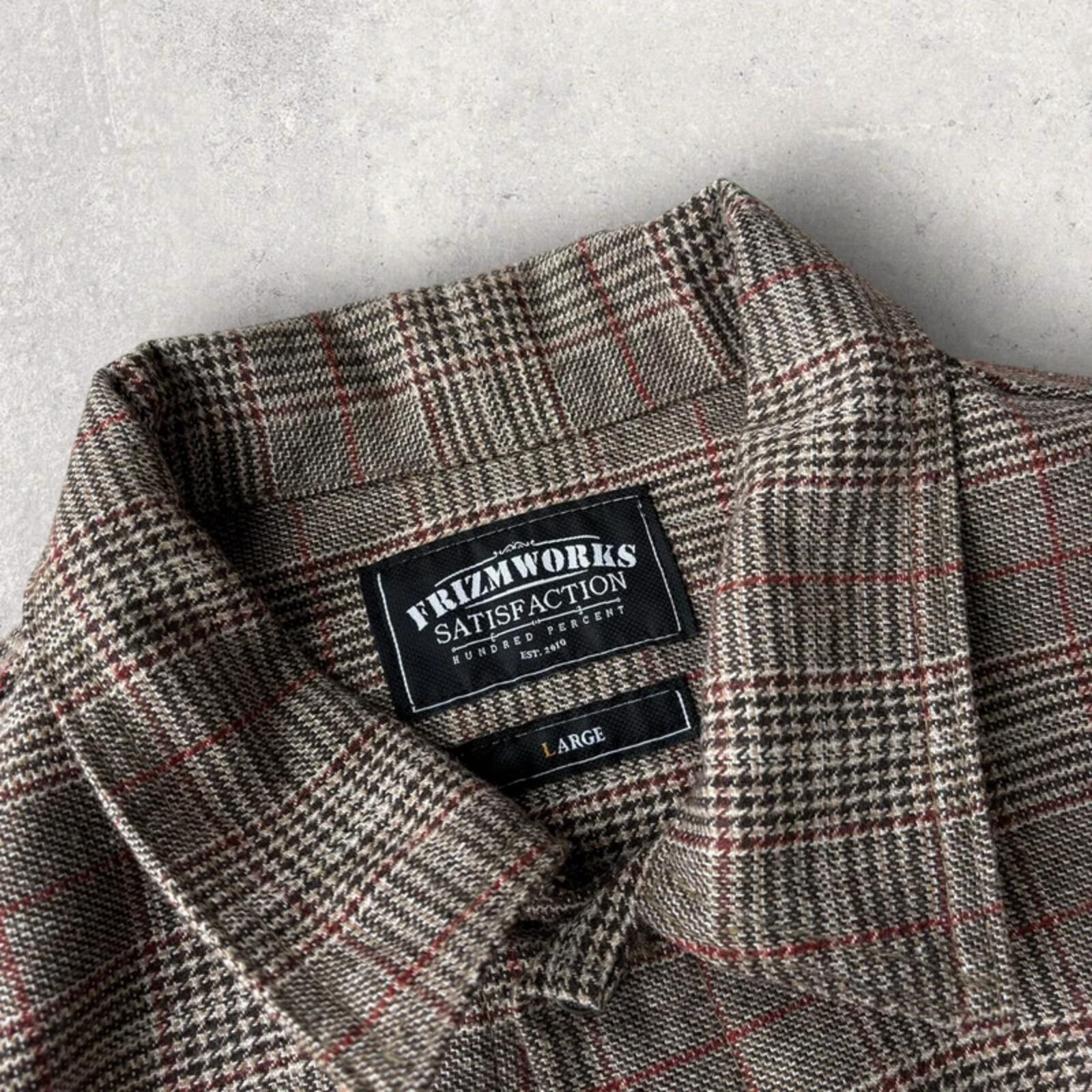 Frizmworks Glen Check Trucker Jacket Brown M