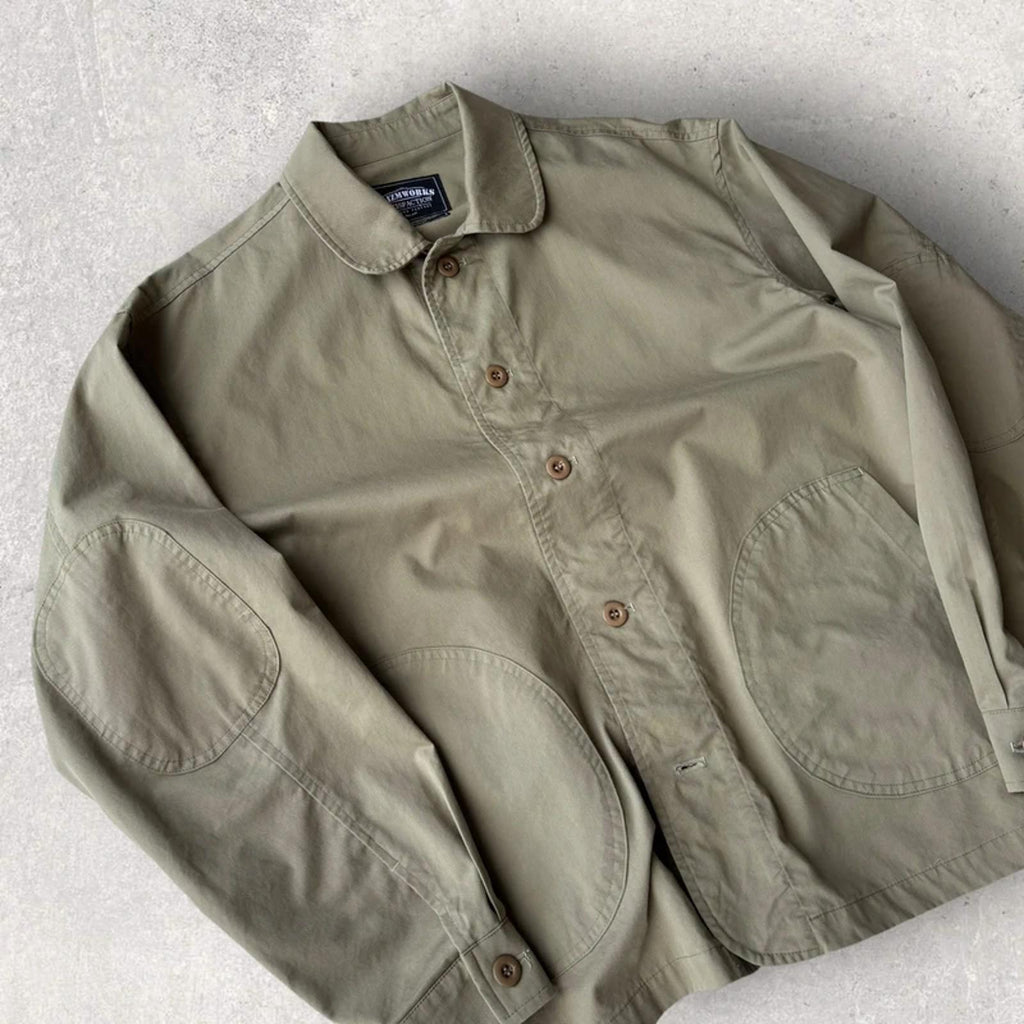 Frizmworks Round Patch Coverall Jacket Beige / Khaki M Korea Import Workwear