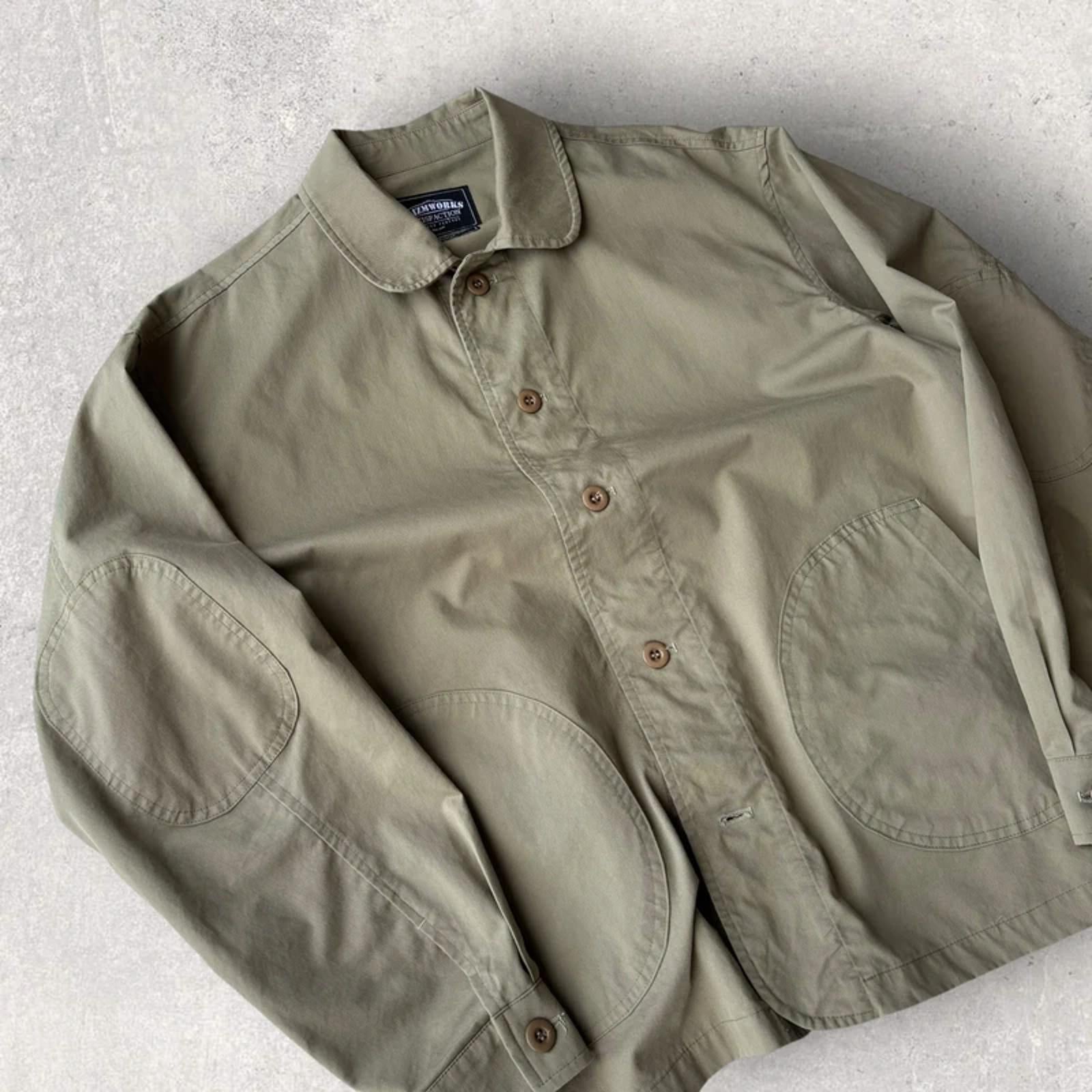 Frizmworks Round Patch Coverall Jacket Beige / Khaki M Korea Import Workwear