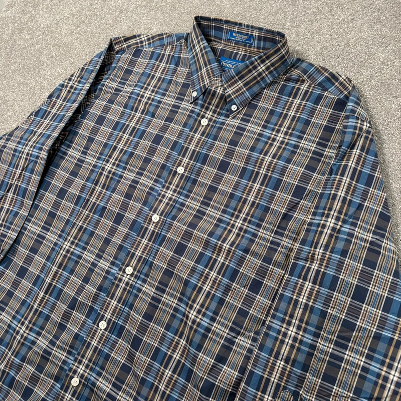 Pendleton Metro Check Shirt Blue L