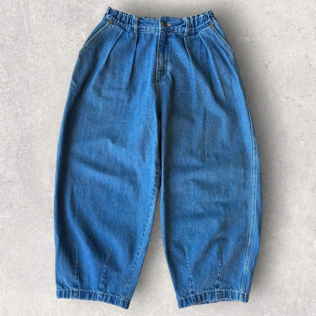 Anglan Denim Wide Balloon Pant Light Blue L