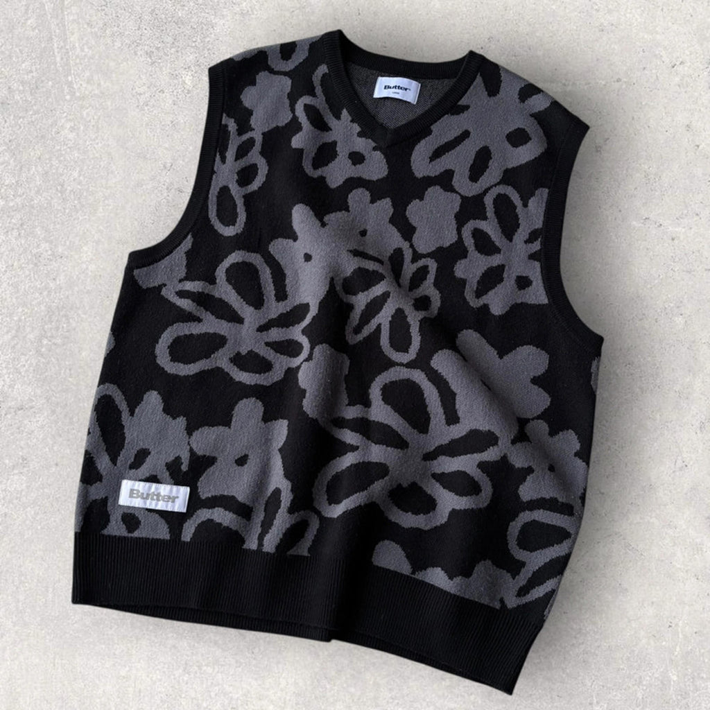 Butter Goods Flower Vest Black L