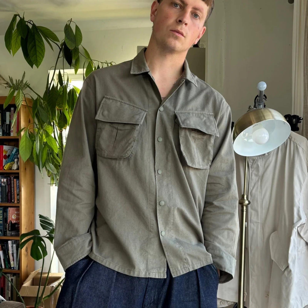 Uniform Bridge Cord Utility Shirt Khaki L