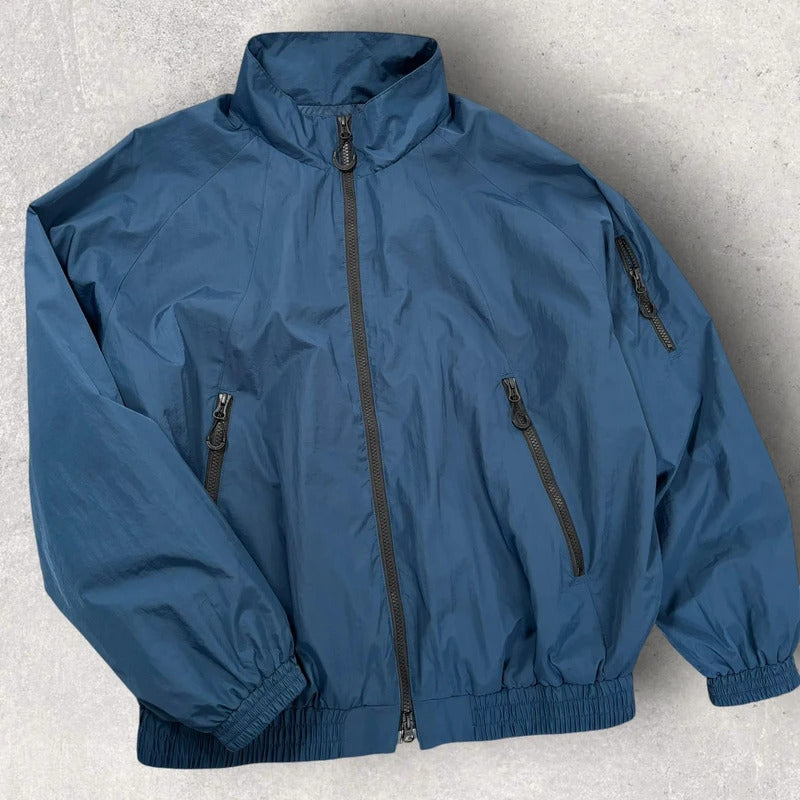 Uniform Bridge Cropped Sport Windbreaker Blue L