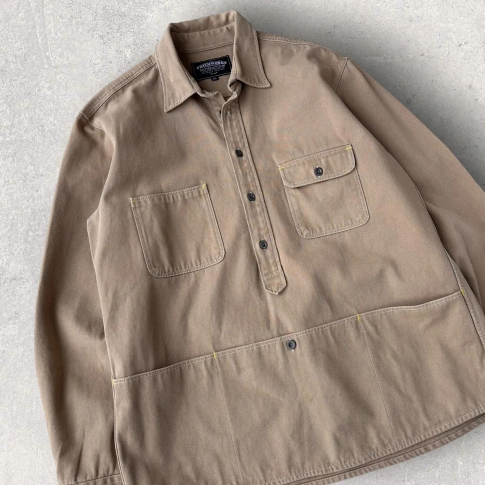 Frizmworks Utility Triple Pocket Overshirt Beige XL