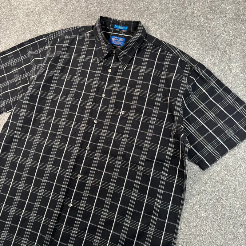 Pendleton Oversized Check Shirt Black XL