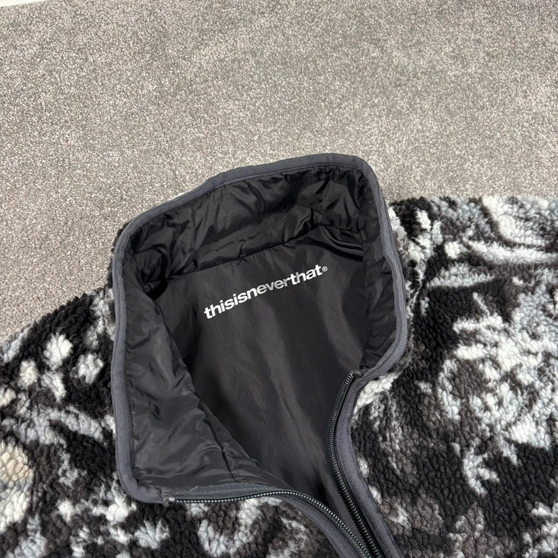 Thisisneverthat Reversible Boa Fleece Jacket Black L