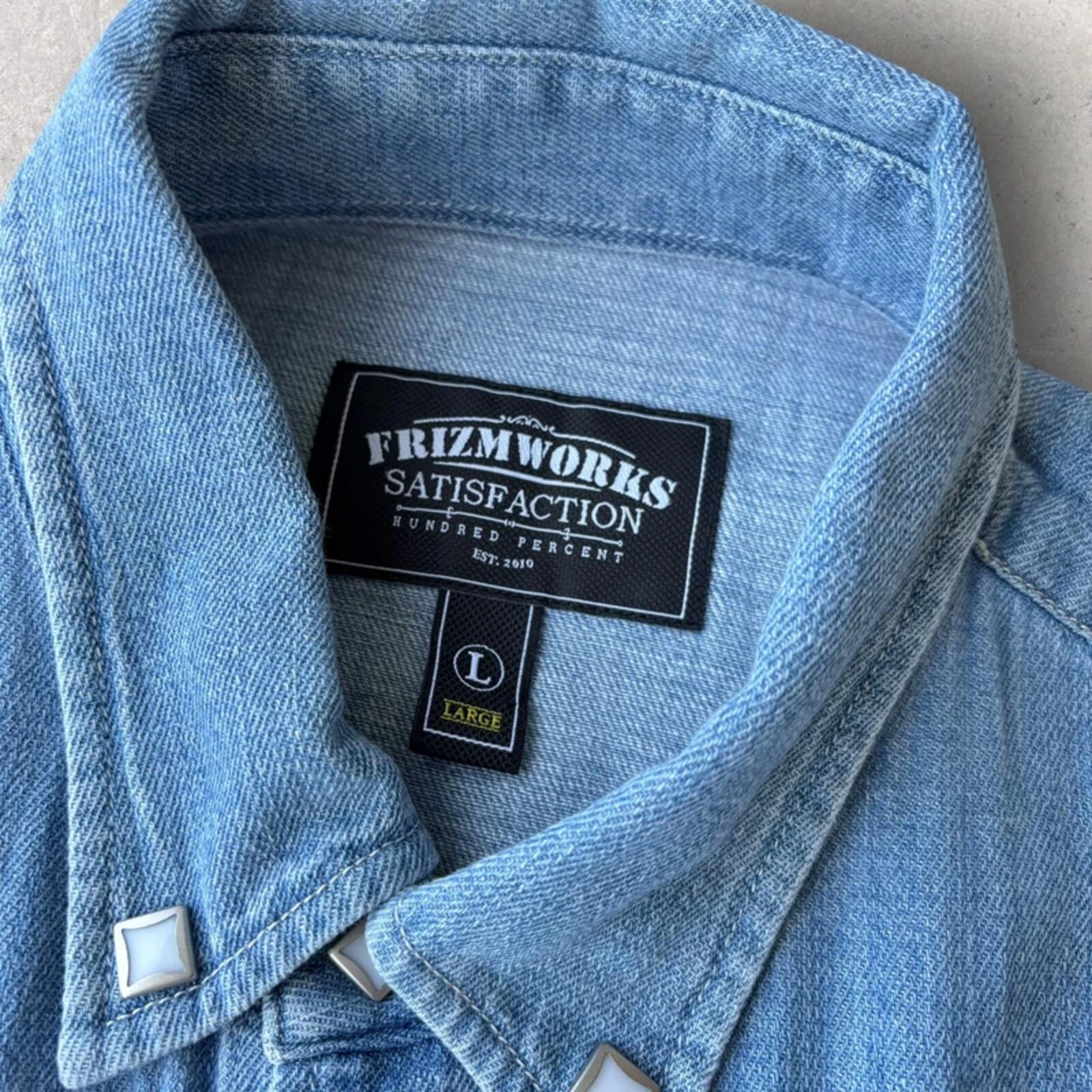 Frizmworks Western Denim Half Shirt Light Blue L
