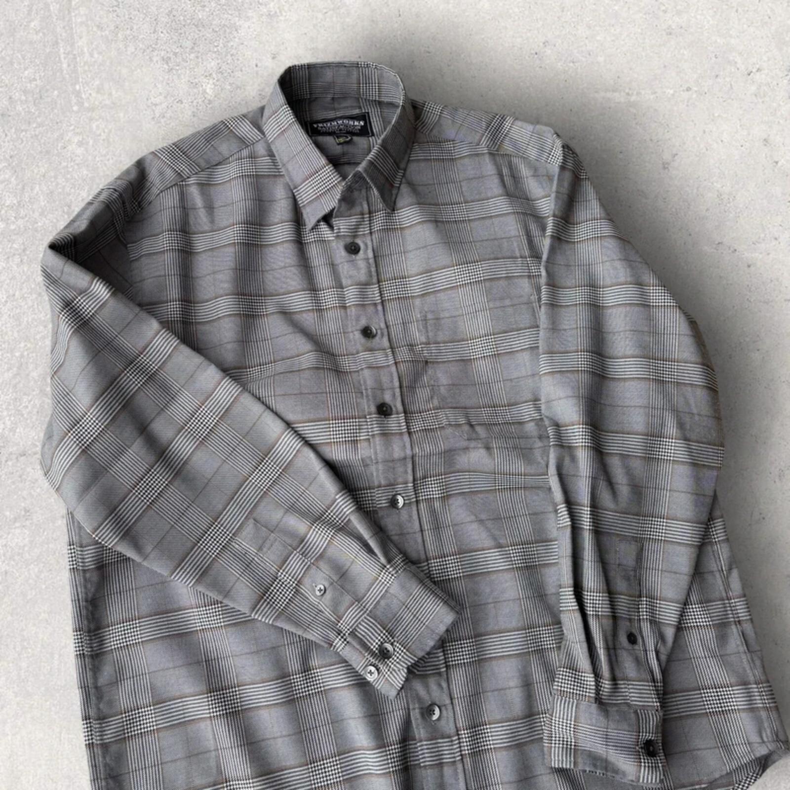 Frizmworks Glen Check Relaxed Shirt Grey M