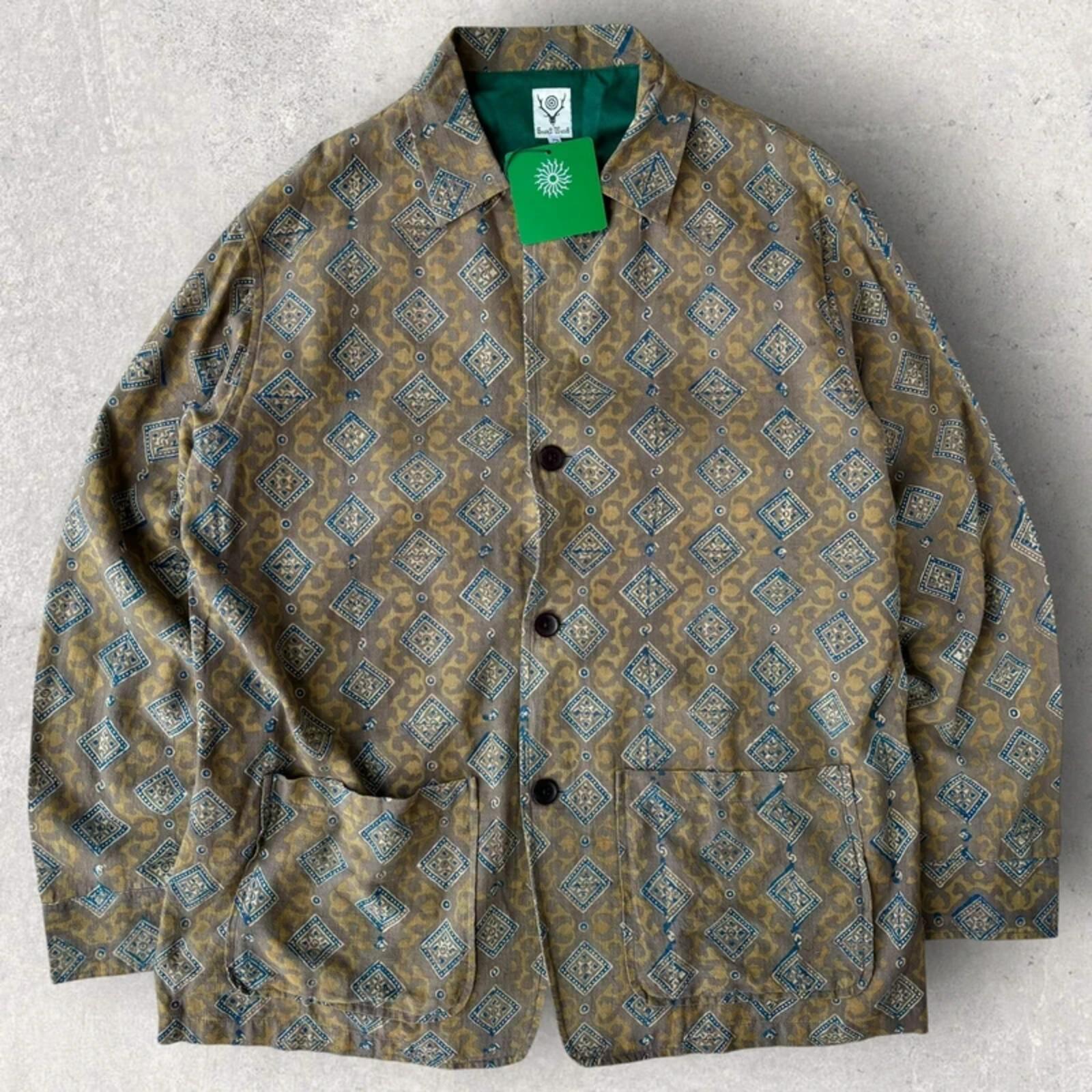 South2 West8 Paisley Utility Overshirt Grey M