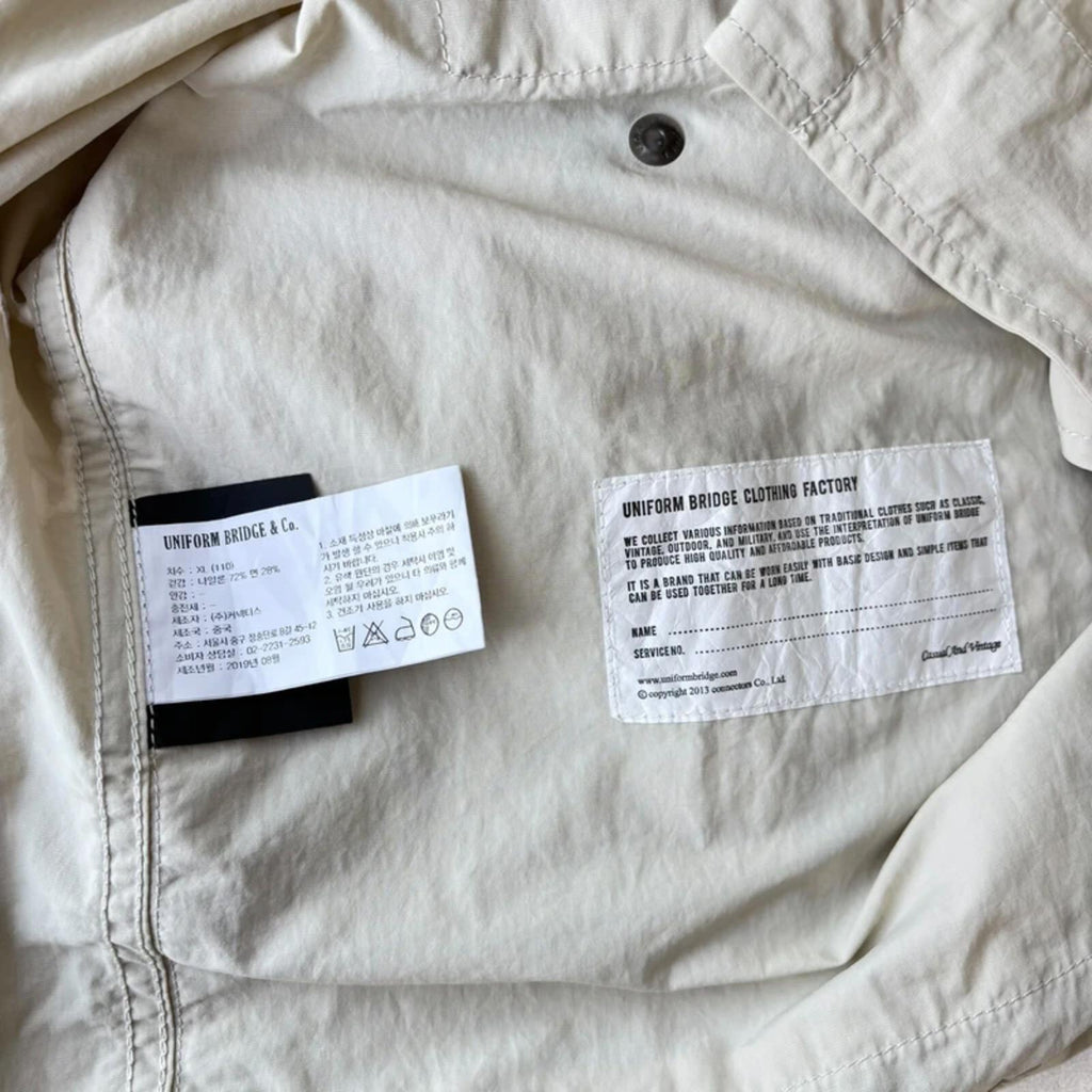 Uniform Bridge Ivory Field Utility Shacket XL
