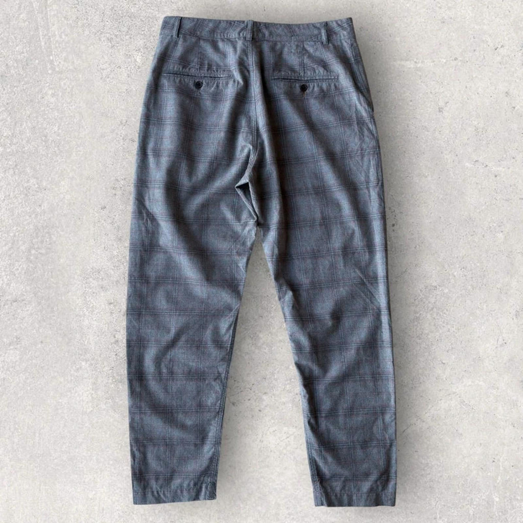 Universal Works Check Tapered Trouser Grey W32