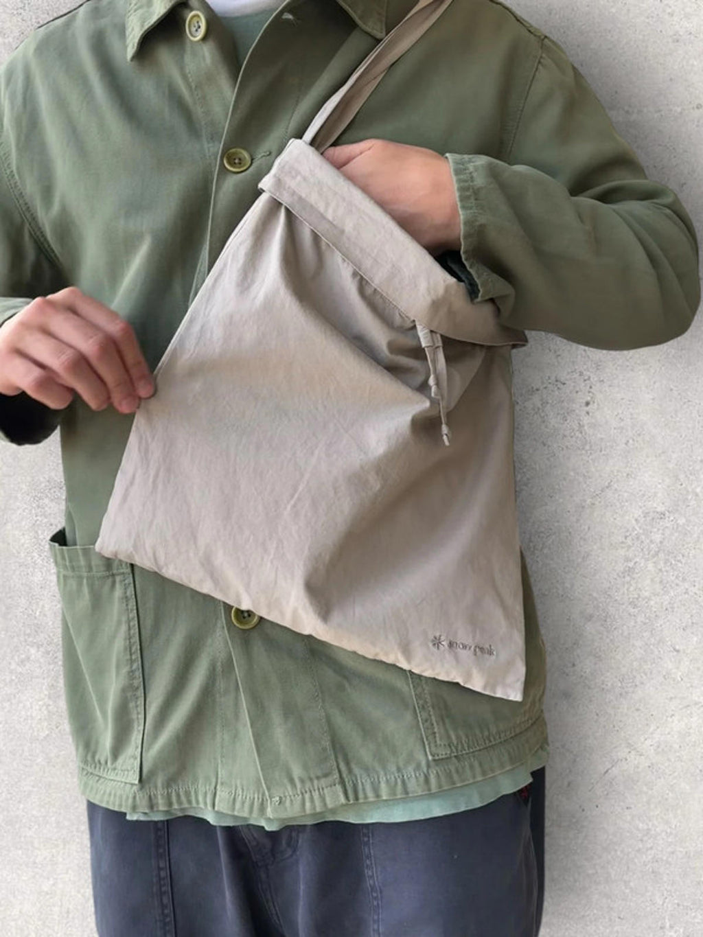 Snow Peak Shoulder Bag – Stone / Natural Beige