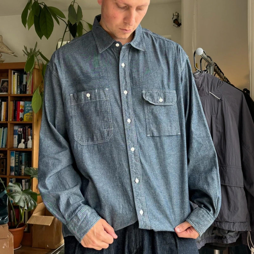 Frizmworks Chambray Works Shirt Light Indigo L