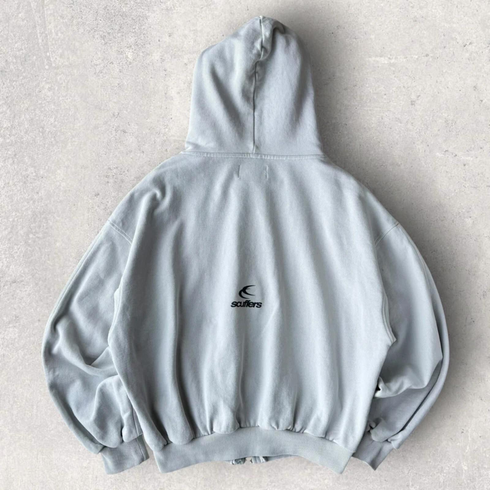 Scuffers Steel Grey Zipper Hoodie L
