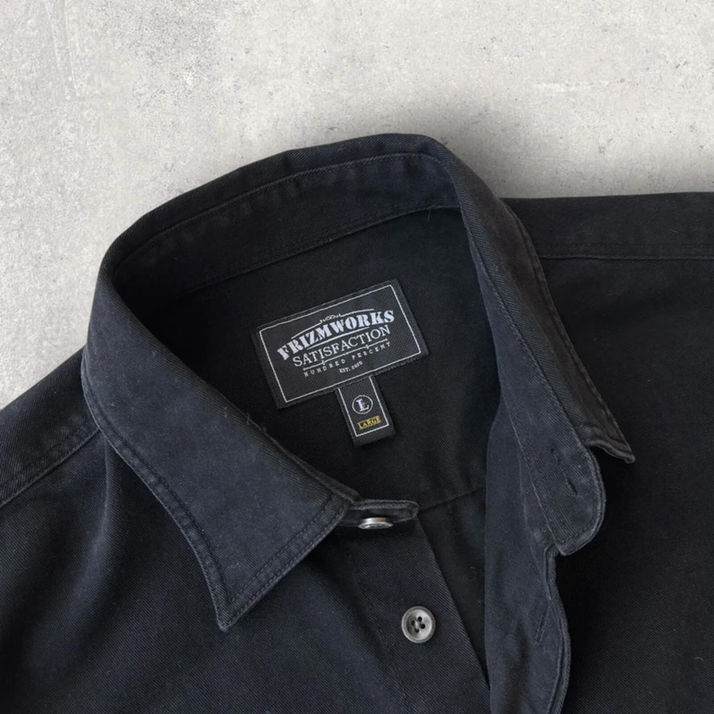 Frizmworks Faded Cotton Trucker Shirt Black L