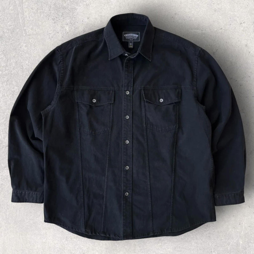 Frizmworks Faded Cotton Trucker Shirt Black L