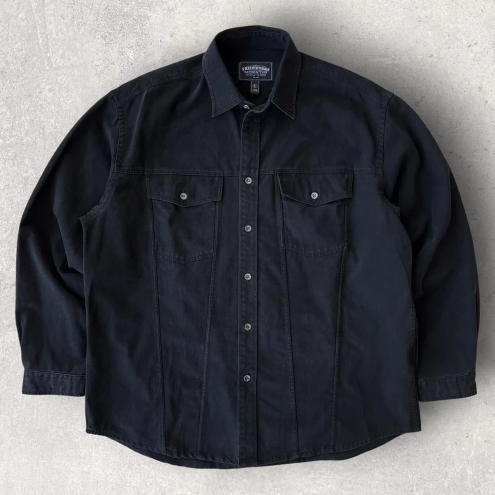 Frizmworks Faded Cotton Trucker Shirt Black L