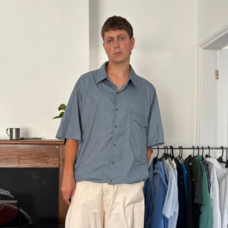 Anglan Nylon Adjustable Shirt Blue L